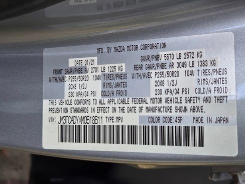 Used 2021 MAZDA CX-9 Grand Touring FWD image 33