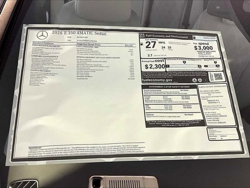 New 2026 Mercedes-Benz E 350 4MATIC Sedan image 18