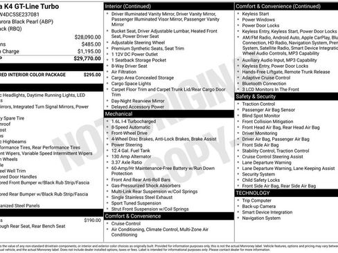 Certified 2025 Kia K4 GT-Line Turbo FWD image 30