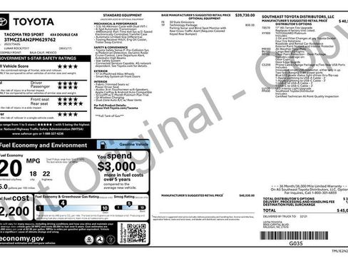 Used 2023 Toyota Tacoma TRD Sport w/ Technology Package image 3