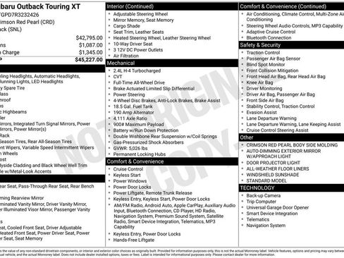 Certified 2024 Subaru Outback Touring XT AWD/4WD image 26