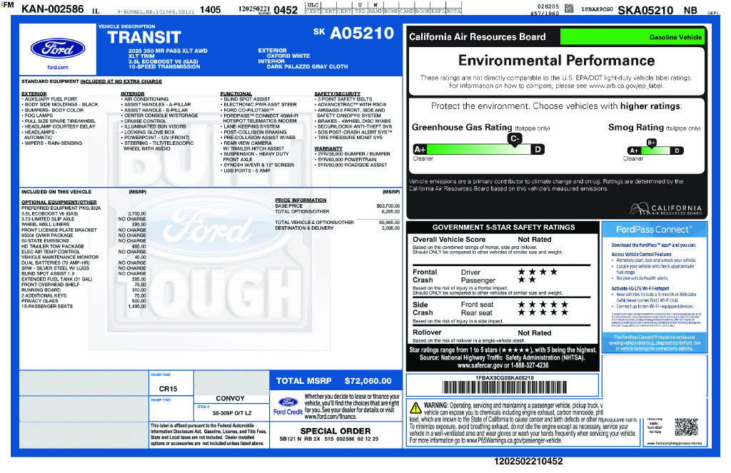Certified 2025 Ford Transit 350 XLT AWD/4WD image 29