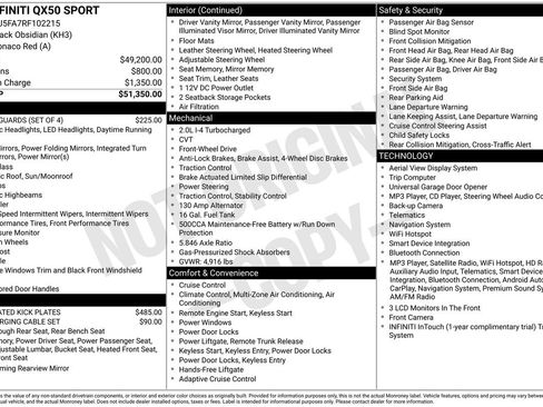 Certified 2024 INFINITI QX50 Sport FWD image 28