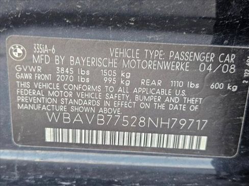 Used 2008 BMW 335i Sedan w/ Premium Pkg RWD image 16