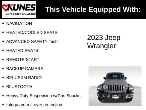 Used 2023 Jeep Wrangler Unlimited Sahara w/ Cold Weather Group AWD/4WD image 3