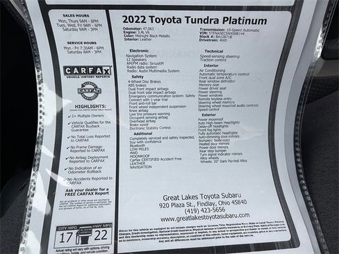 Used 2022 Toyota Tundra Platinum image 27
