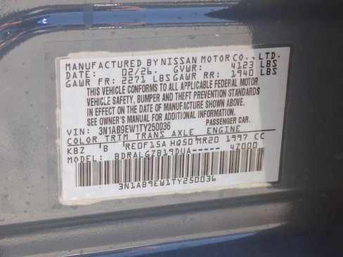 Certified 2026 Nissan Sentra SL w/ Floor Mat Package FWD image 26