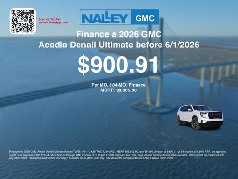 New 2026 GMC Acadia Denali Ultimate w/ LPO, Floor Liner Package AWD/4WD image 7