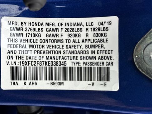 Used 2019 Honda Civic Sport image 32