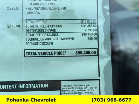 New 2026 Chevrolet Tahoe High Country AWD/4WD image 34