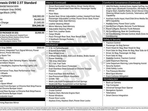 Used 2021 Genesis GV80 2.5T w/ Advanced Package 03 image 36