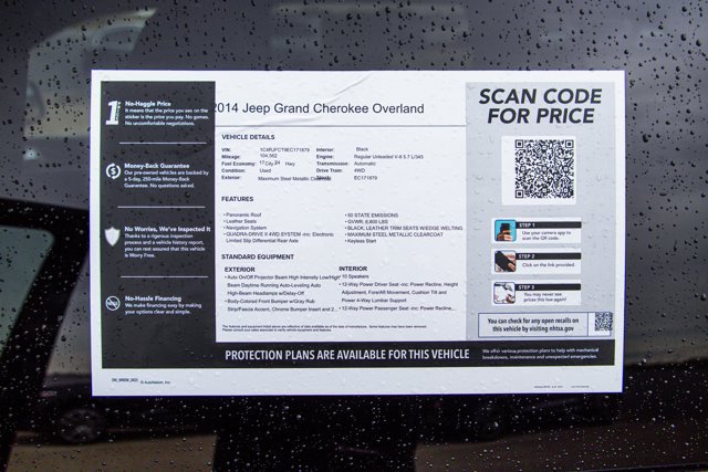 Used 2014 Jeep Grand Cherokee Overland AWD/4WD image 29