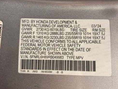 Used 2024 Honda Odyssey Touring image 30