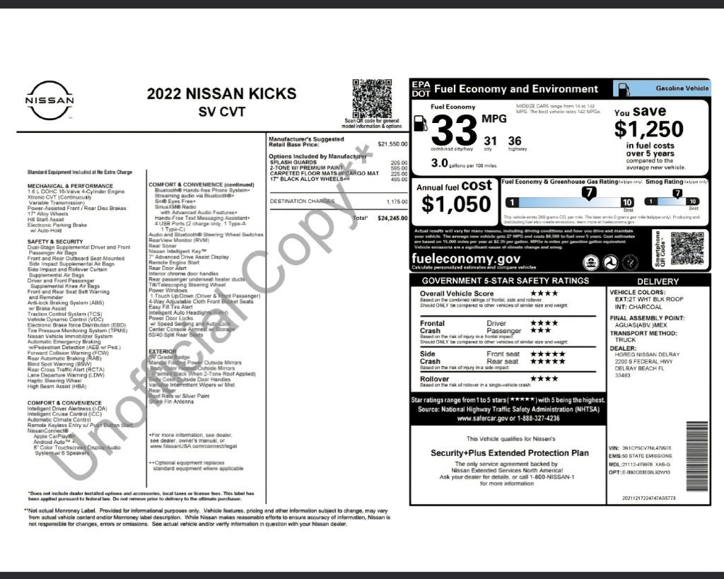 Used 2022 Nissan Kicks SV FWD image 2