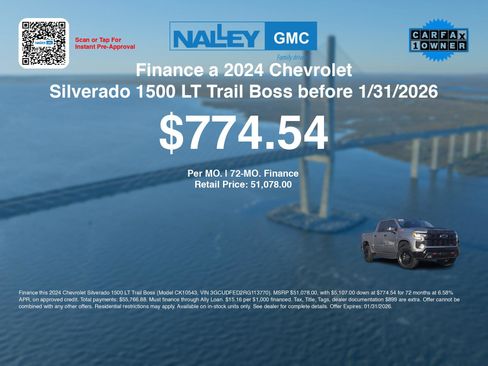 Used 2024 Chevrolet Silverado 1500 LT Trail Boss w/ Convenience Package II image 3