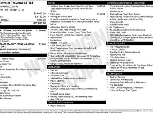 Used 2016 Chevrolet Traverse LT w/ Style and Technology Package image 7