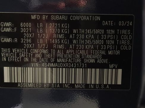 Used 2024 Subaru Ascent Limited w/ Technology Package AWD/4WD image 26