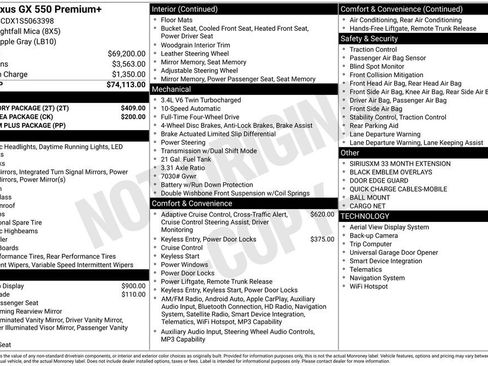 Used 2025 Lexus GX 550 w/ Accessory Package (2T) AWD/4WD image 17