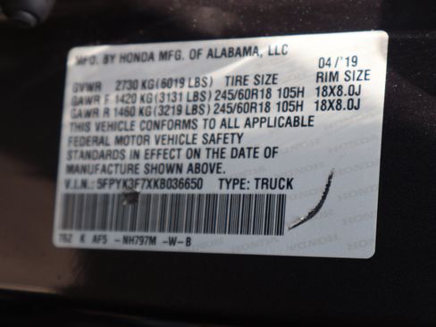 Used 2019 Honda Ridgeline RTL-E image 43