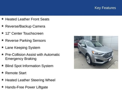 Used 2021 Ford Edge Titanium w/ Cargo Accessory Package FWD image 37