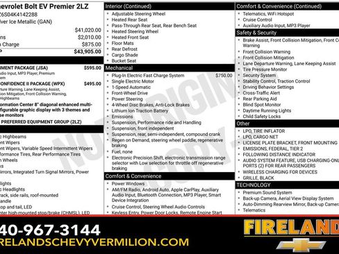 Used 2019 Chevrolet Bolt Premier w/ Infotainment Package image 2