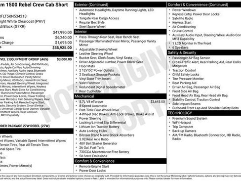 Used 2019 RAM 1500 Rebel w/ Rebel Level 2 Equipment Group AWD/4WD image 35