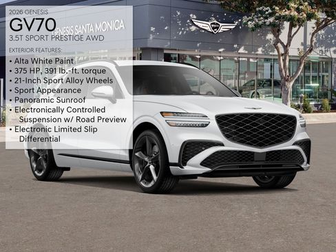 New 2026 Genesis GV70 3.5T Sport Prestige w/ G1 Accessory Package image 3
