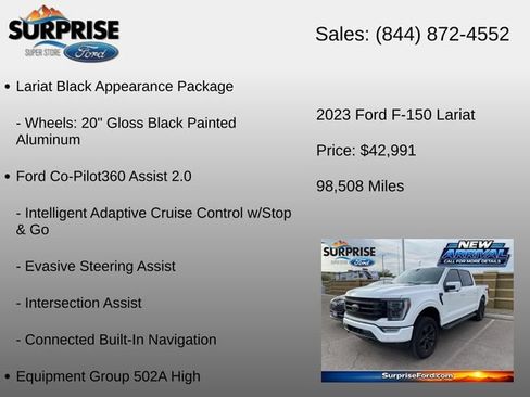 Used 2023 Ford F150 Lariat w/ Equipment Group 502A High AWD/4WD image 12