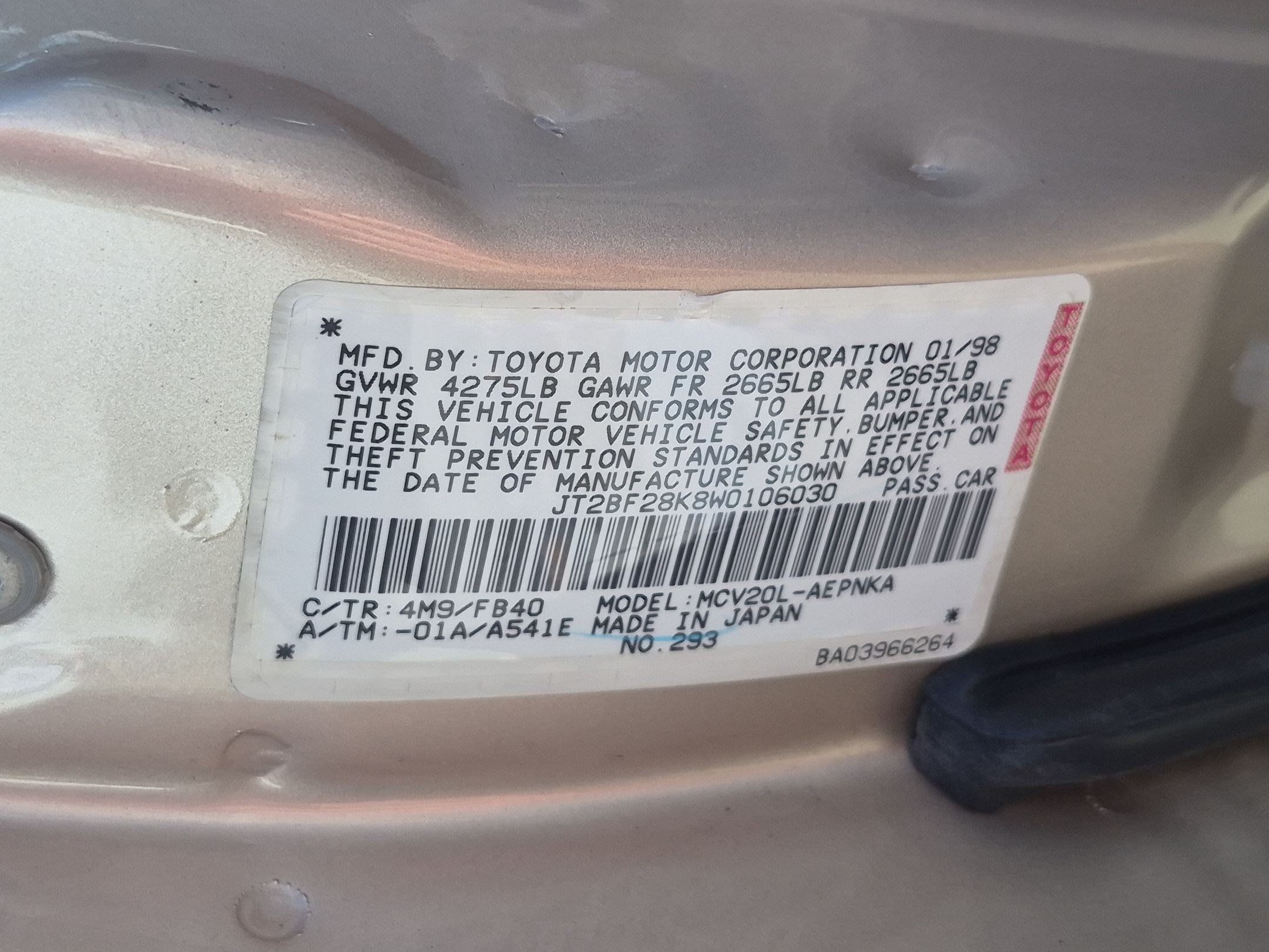 Used 1998 Toyota Camry LE FWD image 31