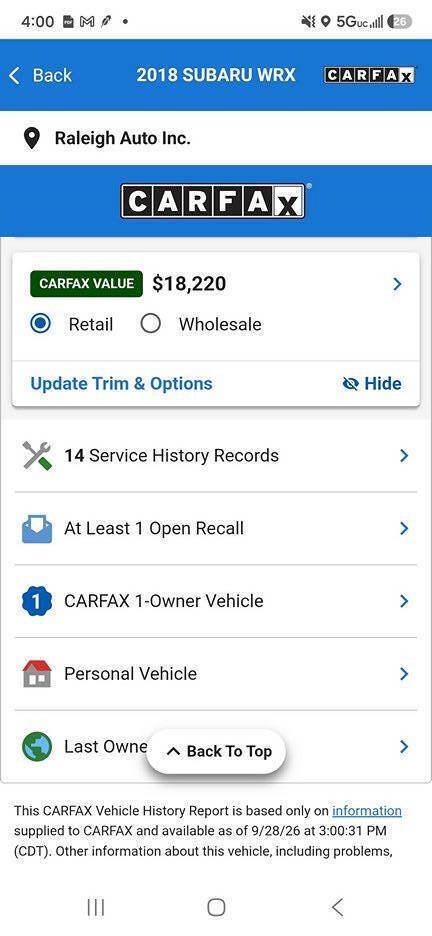 Used 2018 Subaru WRX Premium AWD/4WD image 83