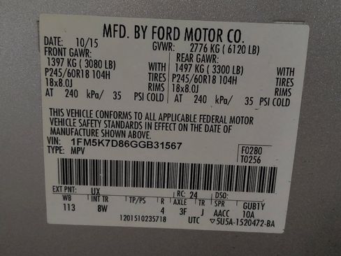 Used 2016 Ford Explorer XLT w/ Equipment Group 201A FWD image 33