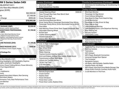Used 2023 BMW 540i w/ M Sport Package RWD image 4