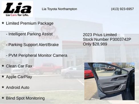 Used 2023 Toyota Prius Limited w/ Limited Premium Package FWD image 7