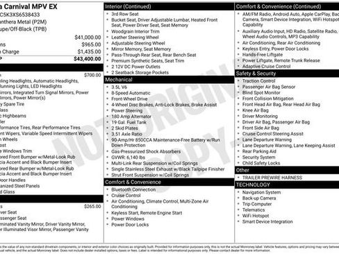 Used 2025 Kia Carnival EX FWD image 27