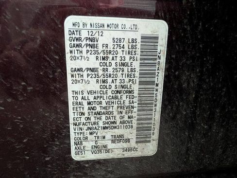 Used 2013 Nissan Murano LE w/ Platinum Pkg AWD/4WD image 41