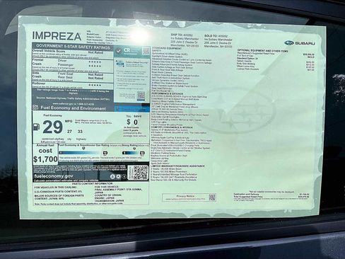 New 2026 Subaru Impreza 2.0i Sport image 18