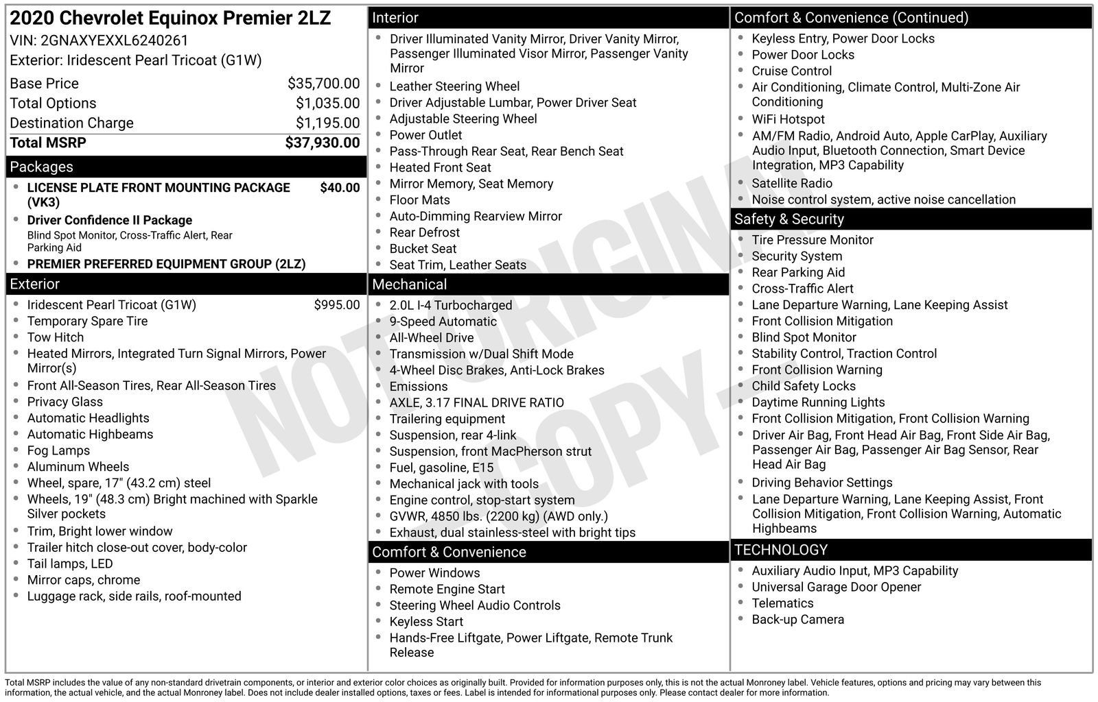 Used 2020 Chevrolet Equinox Premier AWD/4WD image 7