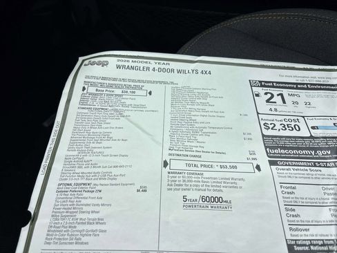 New 2026 Jeep Wrangler Unlimited Sport AWD/4WD image 9