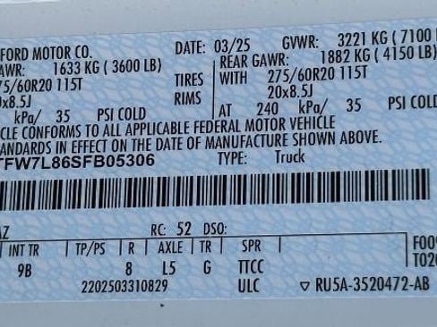 New 2025 Ford F150 Platinum w/ Equipment Group 702A High image 31