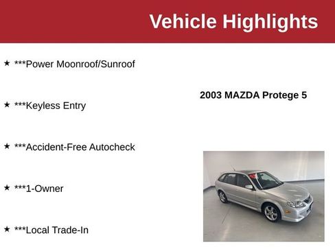 Used 2003 MAZDA Protege5 FWD image 10