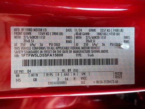 Certified 2025 Ford F150 Lariat w/ Equipment Group 501A Mid AWD/4WD image 23