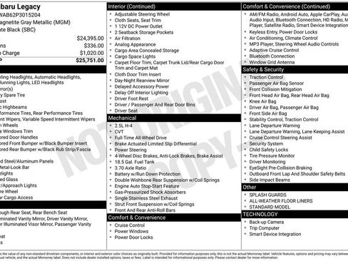 Used 2023 Subaru Legacy image 2