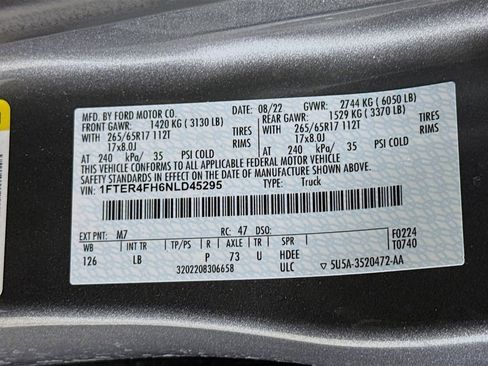 Used 2022 Ford Ranger XLT w/ Equipment Group 302A High image 33