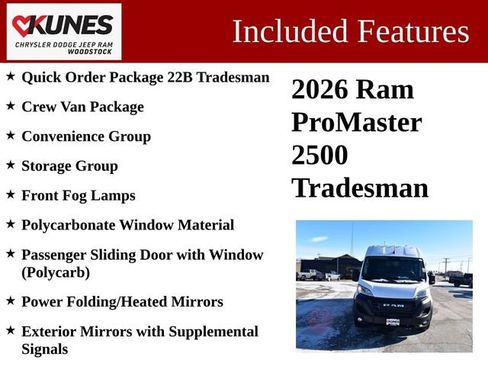 New 2026 RAM ProMaster 2500 w/ Crew Van Package image 3