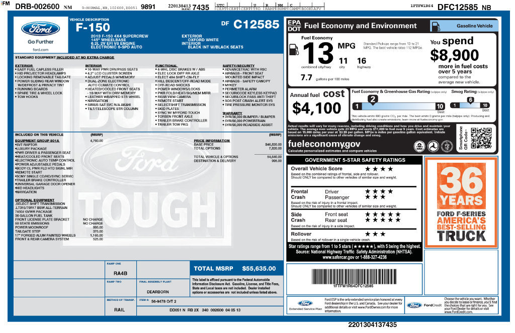 Used 2013 Ford F150 Raptor w/ Luxury Equipment Group AWD/4WD image 36