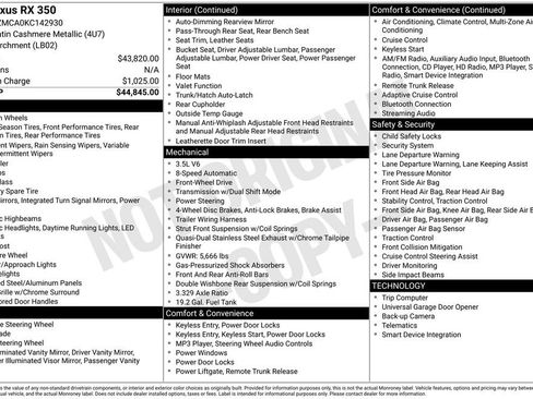 Used 2019 Lexus RX 350 350 image 1