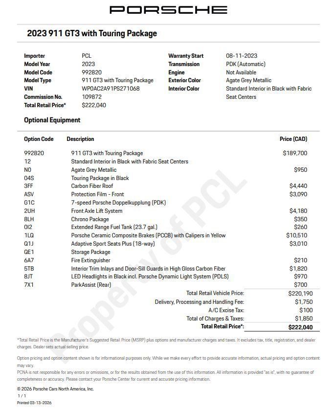 Certified 2023 Porsche 911 GT3 RWD image 6