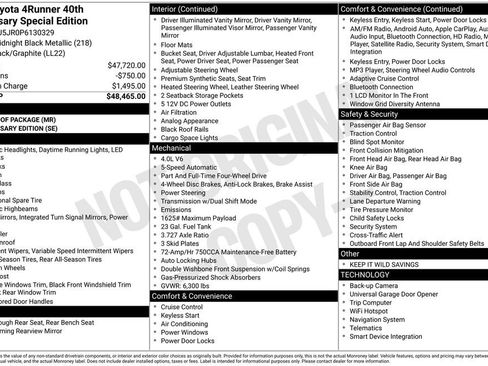 Used 2023 Toyota 4Runner 40th Anniversary SE image 37