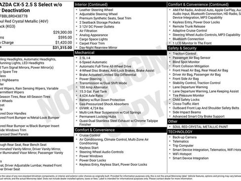 Used 2024 MAZDA CX-5 AWD 2.5 S w/ Select Package image 12