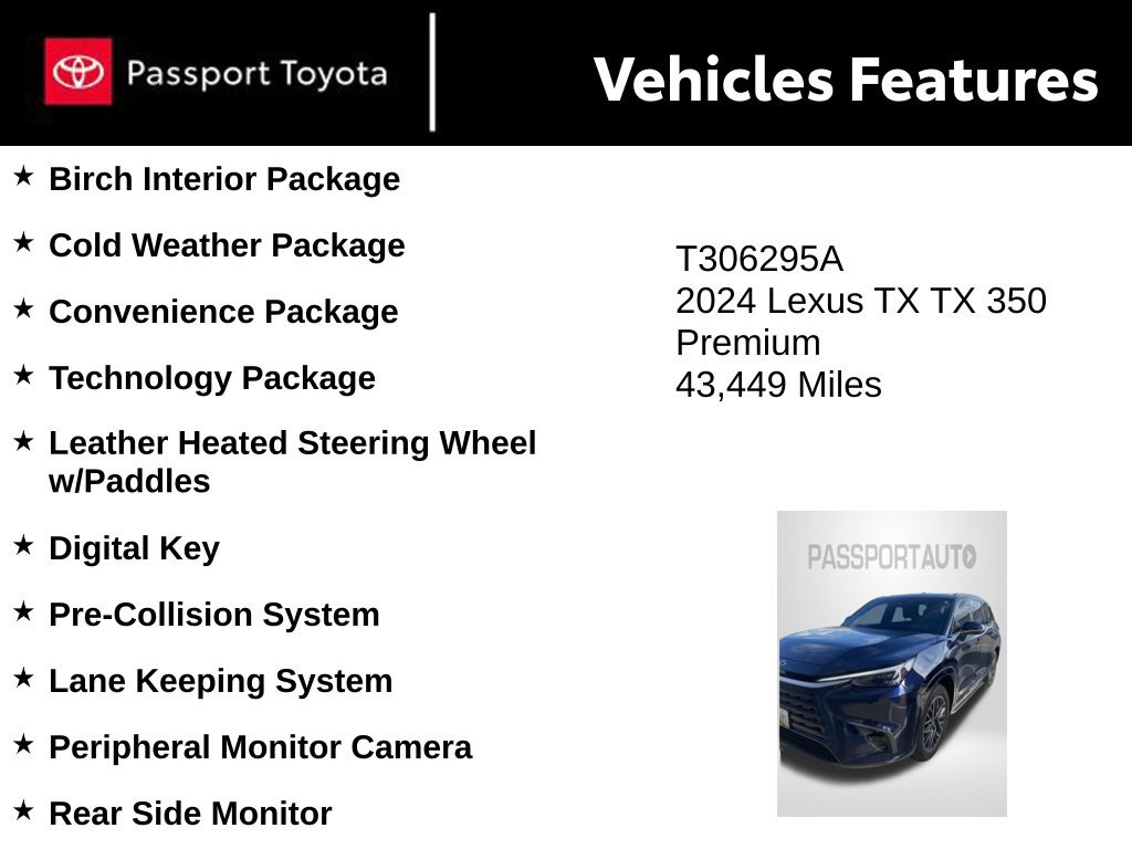 Used 2024 Lexus TX 350 AWD w/ Technology Package image 9
